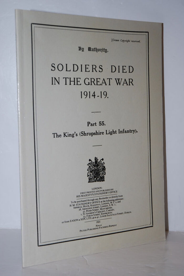 Soldiers Died in the Great War, 1914-19 The King's Pt. 55 Image
