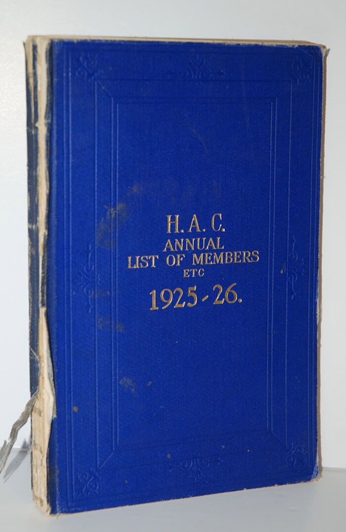 H. A. C. Annual List of Members Etc. 1925-26 Image