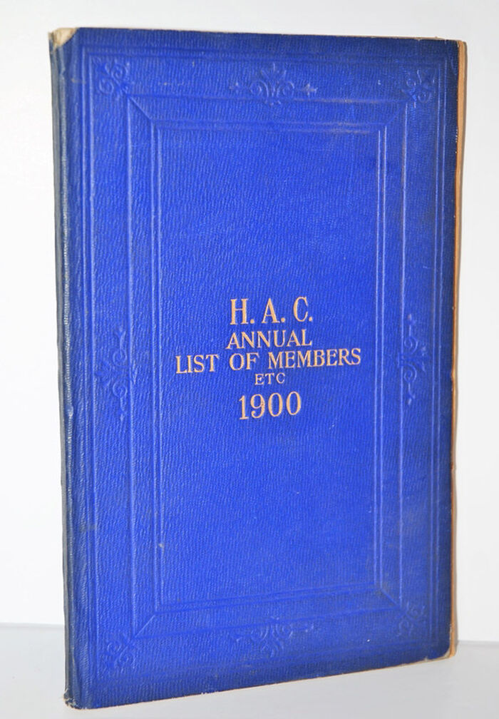 H. A. C. Annual List of Member Etc. 1900 Image