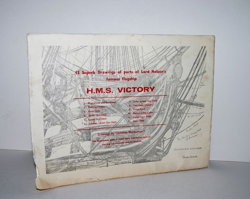 H. M. S. Vicotry - 12 Superb Drawings of Part of Lord Nelson's Famous Image