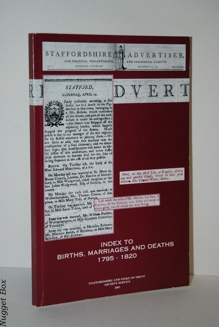 Staffordshire Advertiser Index to Births, Marriage and Deaths 1795-1820 Image