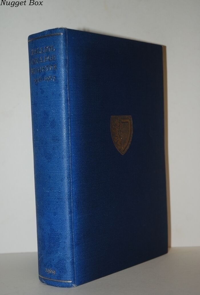 The Balliol College Register, 1916 - 1967 Image