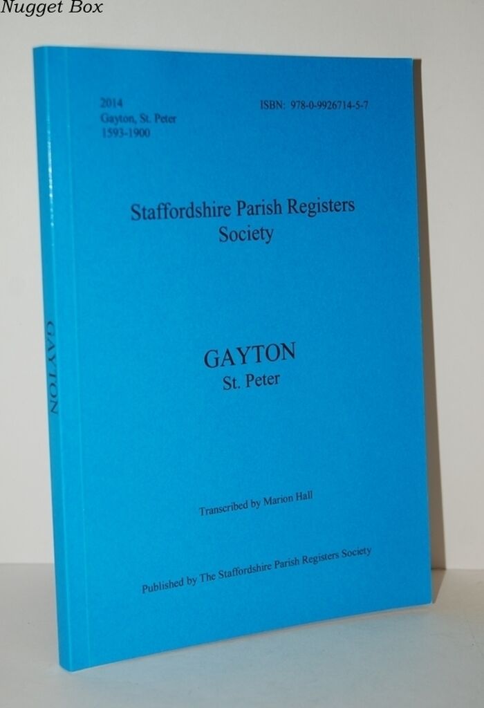 Gayton, St. Peter Parish Register 1593-1900 Image
