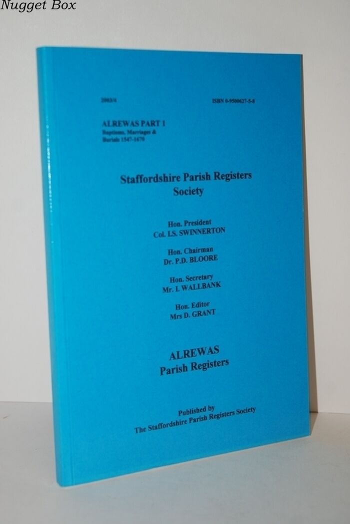 Alrewas Parish Registers Pt.1: Baptisms, Marriages & Burials 1547-1670 Image