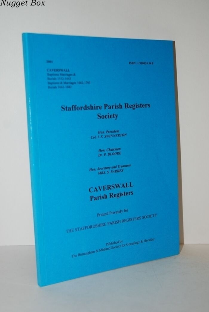 Caverswall Baptisms, Marriages and Burials, 1552-1643, Baptisms and Image