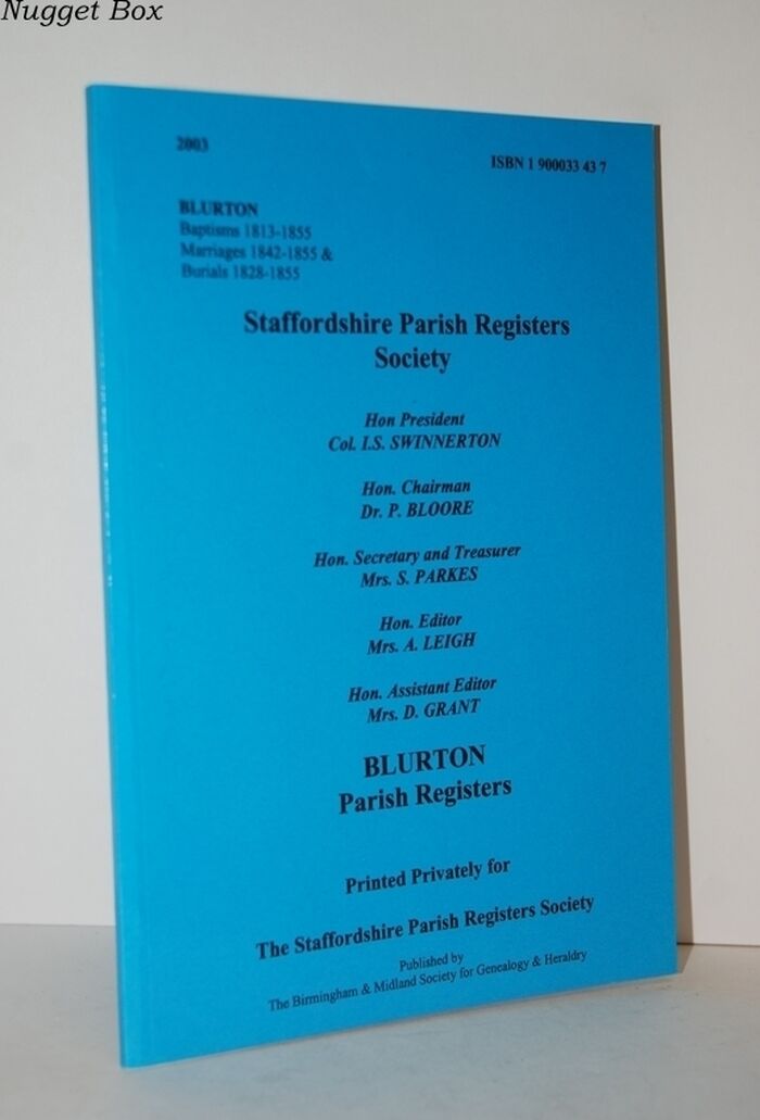 Blurton Parish Registers Baptisms 1813-1855, Marriages 1842-1855, Burials Image