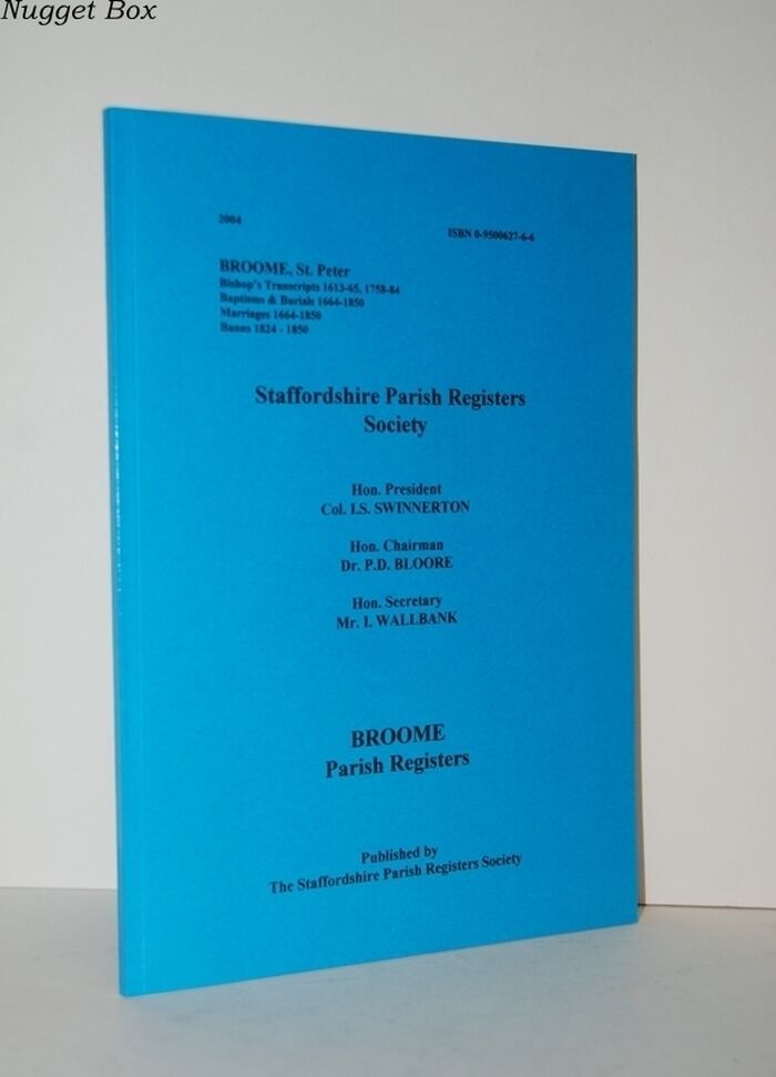 Broome Parish Registers Baptisms, Marriages, Burials 1613 - 1850 Image