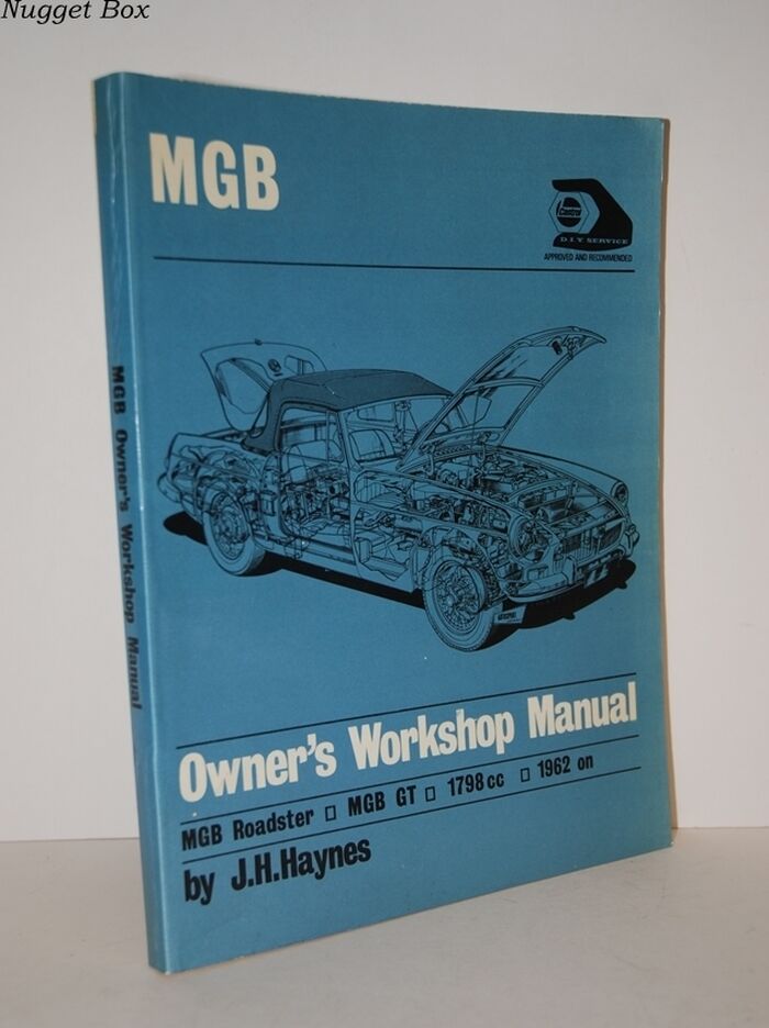 MGB Owner's Workshop Manual MGB Roadster MGB GT, 1798cc, 1962 On Image
