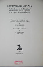 PHOTOMICROGRAPHY AN INTRODUCTION to the PRINCIPLES of the MICROSCOPE and Additional Image
