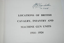 Locations of British Cavalry, Infantry and Machine Gun Units, 1914-24 Additional Image