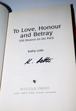 To Love, Honour and Betray  (Till Divorce Us Do Part) Additional Image