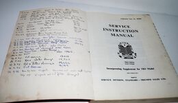 Service Instruction Manual TR2 - Incorporating Supplement for TR3 Additional Image
