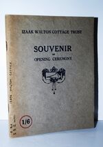 Izaak Walton Cottage Trust Souvenir of Opening Ceremony Souvenir Published