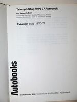Triumph Stag 1970-77 Autobook Additional Image