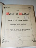 The County of Stafford and Many of its Family Records Printed for Private Additional Image