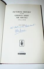 PICTORIAL HISTORY of the GERMAN ARMY AIR SERVICE 1914-1918. Additional Image