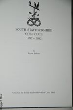 South Staffordshire Golf Club 1892 - 1992 Additional Image
