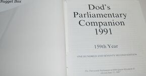 Dod's Parliamentary Companion 1991 Additional Image