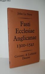 Fasti Ecclesiae Anglicanae 1300-1541 Coventry & Lichfield Diocese