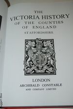 The Victoria History of the Counties of England, Staffordshire The Additional Image