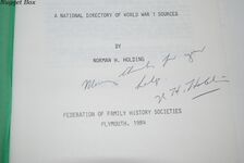 Location of British Army Records A National Directory of World War I Additional Image