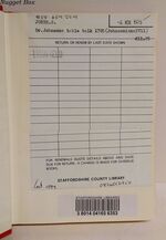 Johnsoniana XVII - Dr Johnson's Table Talk 1785 Additional Image