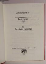 Johnsoniana III - Lexiphanes 1767 Additional Image