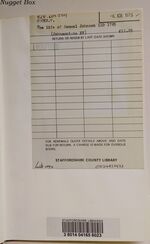 Johnsoniana XV - the Life of Samuel Johnson, LL. D. 1785 Additional Image