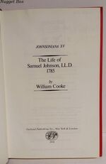 Johnsoniana XV - the Life of Samuel Johnson, LL. D. 1785 Additional Image