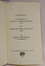 Johnsoniana VII - a Letter to Samuel Johnson 1775 and a Second Letter to Additional Image