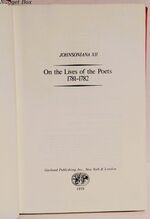 Johnsoniana XII - on the Lives of the Poets 1781-1782 Additional Image