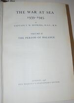 The War At Sea, 1939-1945, Volume II. the Period of Balance. Additional Image