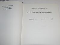 S. F. Barnes-Master Bowler Additional Image