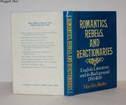 Romantics, Rebels, and Reactionaries English Literature and its Additional Image