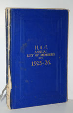 H. A. C. Annual List of Members Etc. 1925-26