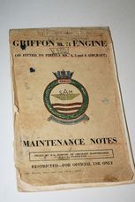 GRIFFON MK.74 ENGINE - Maintance Notes As Fitted to Firefly Mk 4, 5 & 6