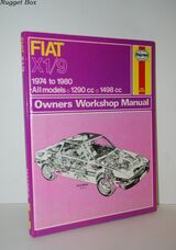 Fiat X1/9 1974 to 1980 all Models 1290cc 1498 CC Owners Workshop Manual