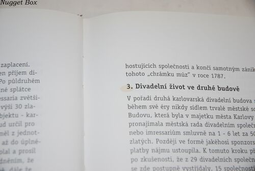 Divadlo V Karlových Varech: Historie a Obnova Na Konci Tisíciletí Divadlo V Karlových Varech: Historie a Obnova Na Konci Tisíciletí