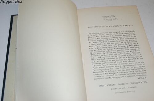 Shropshire Institutions 1560 to 1816 Shropshire Institutions 1560 to 1816